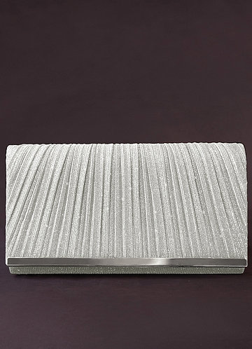 front Pleats Elegant Clutch Bag