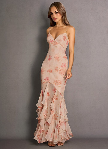 Rosia Peach Maxi Dress image1 0