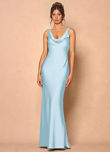 Rylina Maxi Klänning Himmelsblå front