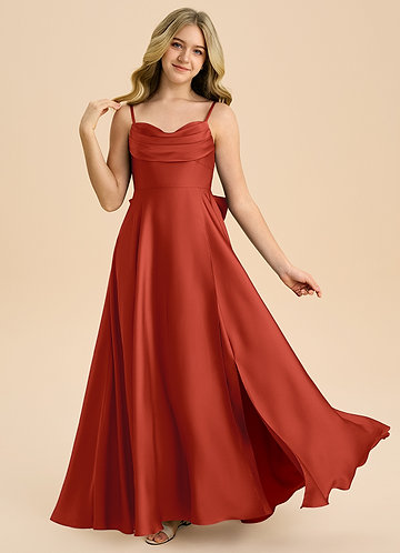 how long do alterations take for a bridesmaid dress Sexy Mismatched Burnt Orange Soft Satin Mermaid Floor Length Bridesmai   SposaBridal