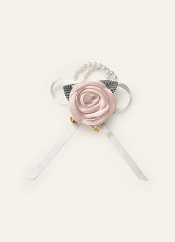 front Matching Color Stretch Satin Wrist Corsage