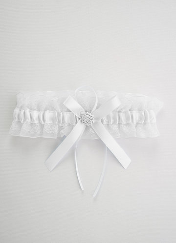 front Blue Lace Wedding Garter