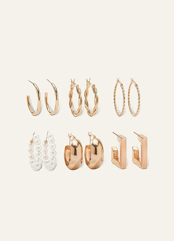 front Juego de 6 aretes versátiles