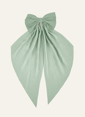 front Matching Color Chiffon Bow Hair Clip