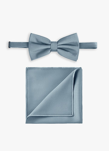 front Set papillon e fazzoletto da taschino in raso elasticizzato