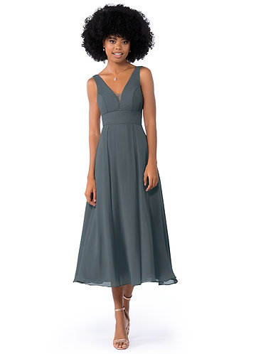 mid calf length bridesmaid dresses