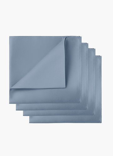 front Matte Satin Pocket Square Set – 4 Pieces