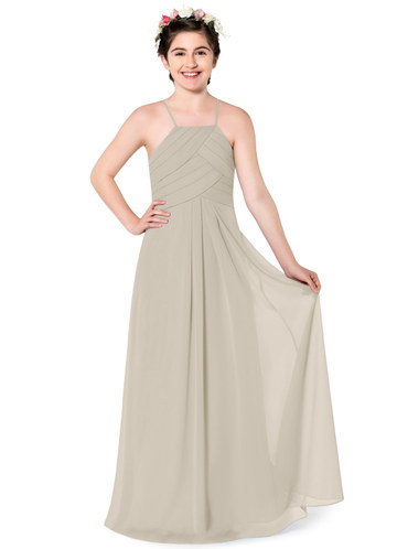 Taupe or Champagne Bridesmaid Dresses Junior