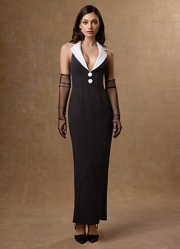 Victoria Black White Maxi Dress image1