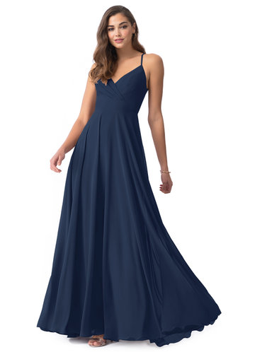 navy grad dress