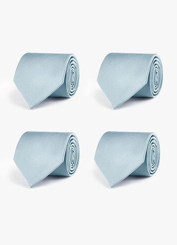 front Stretch Satin Matching Groomsmen Tie Set – 4 Pieces