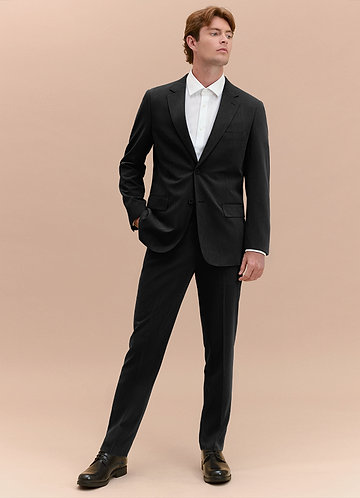 front William Black Comfort Blend Suit
