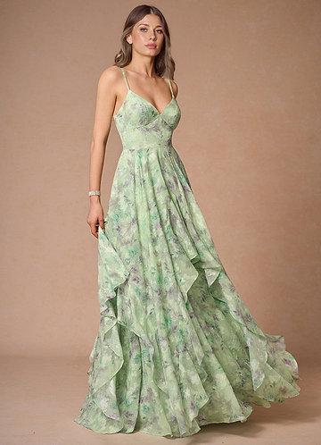 Harmony Sage Floral Maxi Dress image1