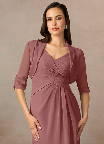 front Azazie Bijpassende Kleur Hannah Chiffon Omslagdoek