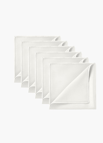front Stretch Satin Matching Groomsmen Pocket Square Set – 6 Pieces