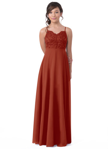 rust junior bridesmaid dresses