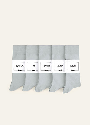Matching Color Men's Dress Socks with Personalized Label front