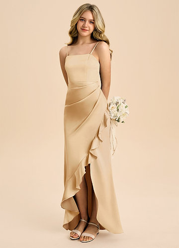 white and gold junior bridesmaid dresses perfect for weddings and