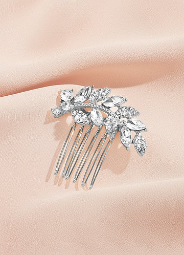 front Rhinestone Alloy Leaves Hair Comb