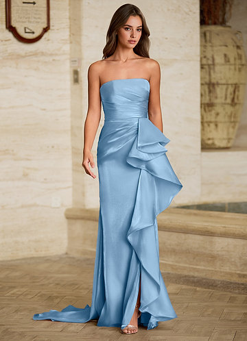 Cressidia Mint Blue Strapless Gown image1