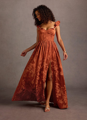 Long flowy wedding guest dresses shops