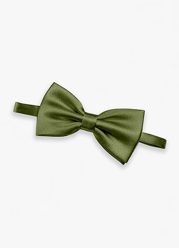 front Adjustable Metallic Satin Pre-Tied Bow Tie