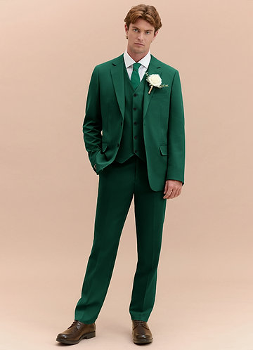 front James Emerald Structured Stretch 3-piece suit