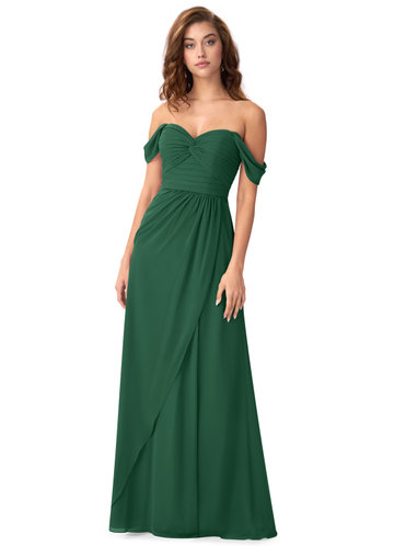 green and black bridesmaid dresses