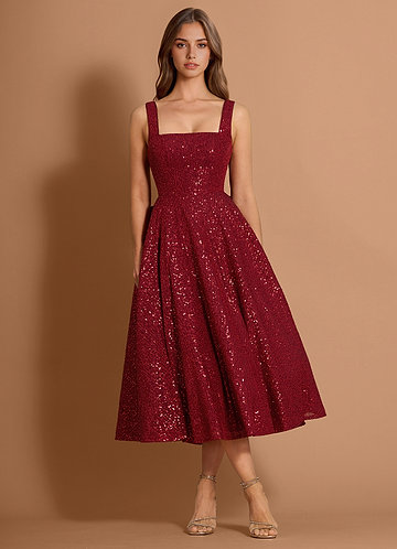 Romina Wine Midi Dress image1