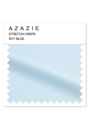 front Sky Blue Stretch Crepe Swatch
