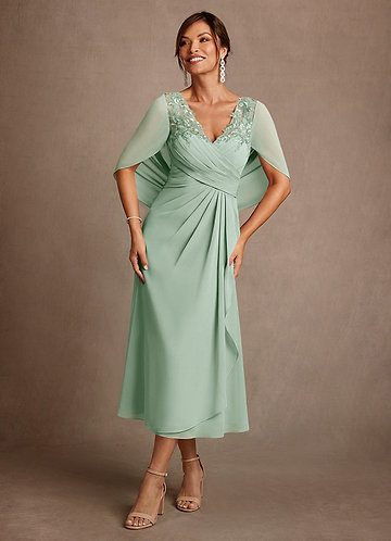 Azazie Forums Mother of the Bride Dresses Vestido Agave de Renda de Linha A image1