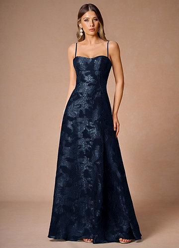 Hollis Navy Lace Back Maxi Dress image1
