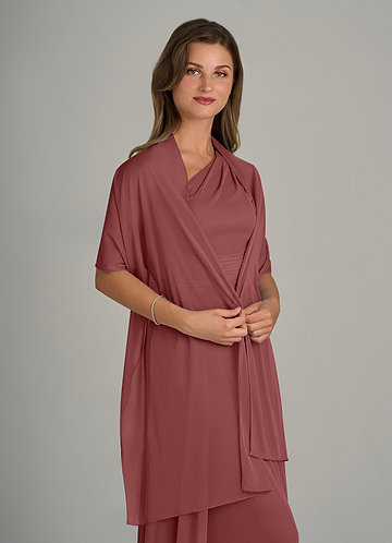 front Azazie Matching Color Ireland Mesh Shawl