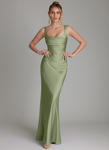 pistachio green formal dress Iverine Pistachio Multi Maxi Dress
