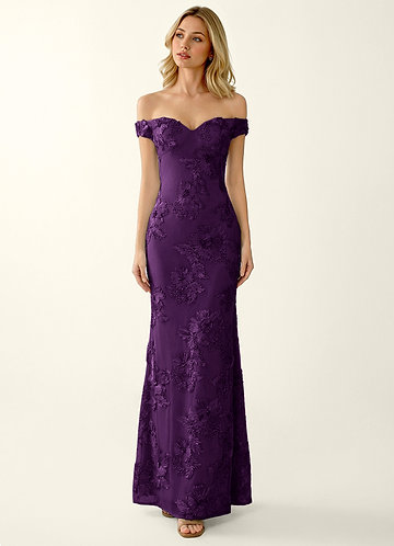 Lowlala Plum Lace Prom Dress image1