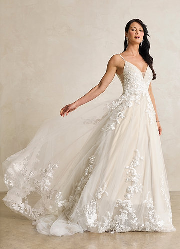 Azazie Rhodes Wedding Dress front