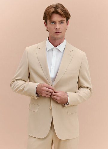 front William Tan Comfort Blend  Suit Jacket