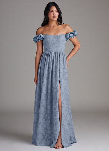 Maxi jurk Autumn Poederblauw image1