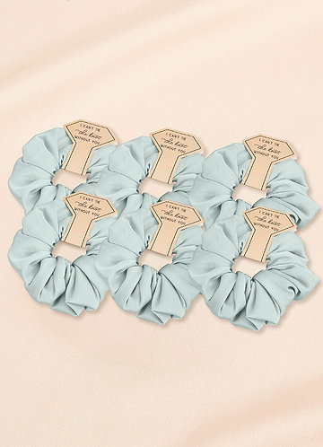 front Six-Piece Bridesmaid Stretch Satin Over Size Scrunchie Set