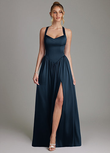 bridesmaid dresses marine blue Wedding Colored Dresses Lace Bridesmaid Dark Bridal Dresses Navy Blue Chiffon A tropical evening mini dress A-Line Prom Dresses | Size:US 26W / UK 30 / EU 56 timeless silhouette