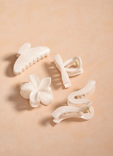 front Sandy Hair Claw Set med 4