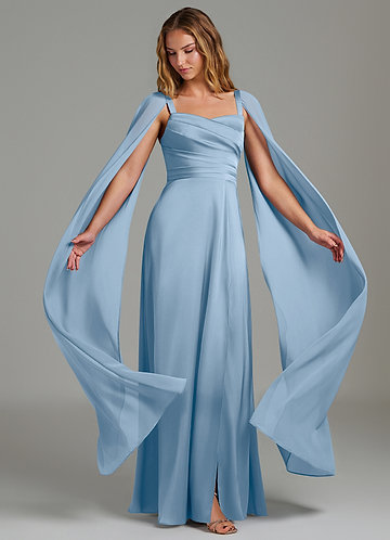 blue and gold party dress Royal Blue Satin Mini Dress