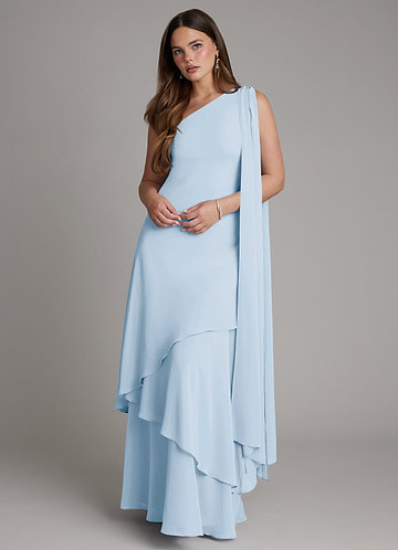 Blue One Shoulder Bridesmaid Dresses | Azazie