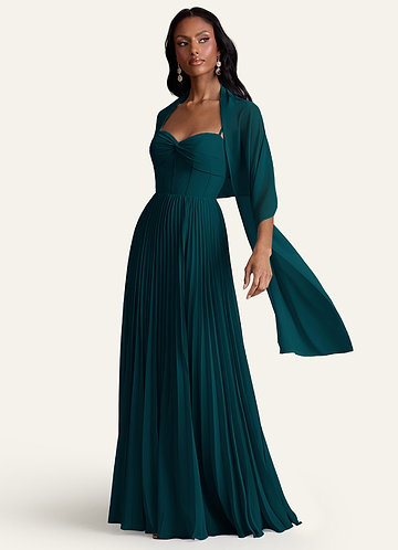 front Azazie Xale De Chiffon Da Irlanda Na Cor Correspondente