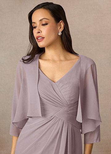 front Azazie Fisher Chiffon Wrap