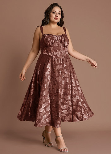 Sylvie Mocha Coco Midi Dress image1