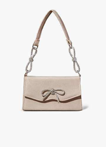 front Bowknot Rhinestone Underarm Bag