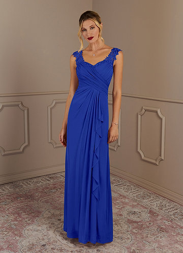 Electric blue mother of the hot sale bride dresses