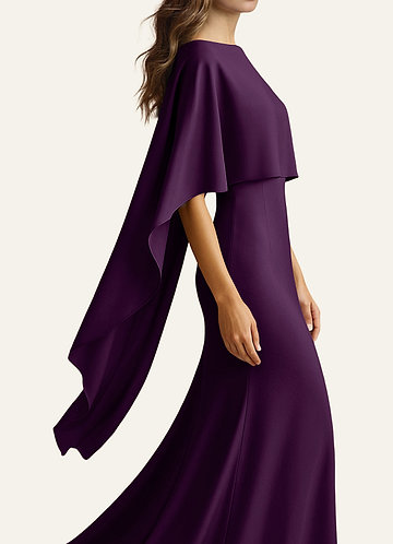 front Azazie Matching Color Stretch Satin Multiway Cape
