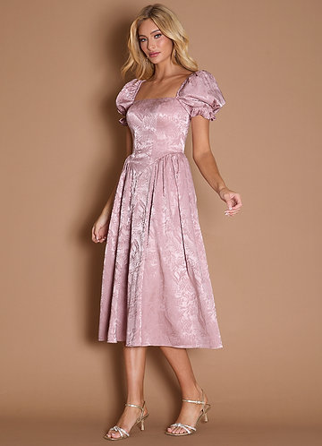 Bianca Pastel Pink Midi Dress image1